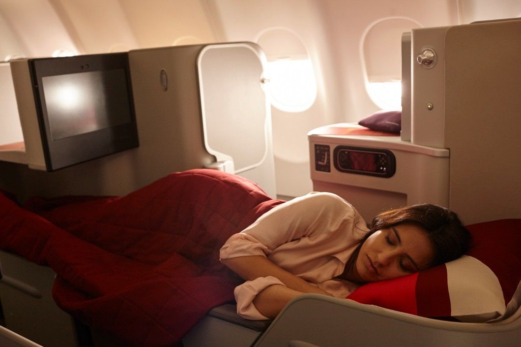 Iberia business class seat.