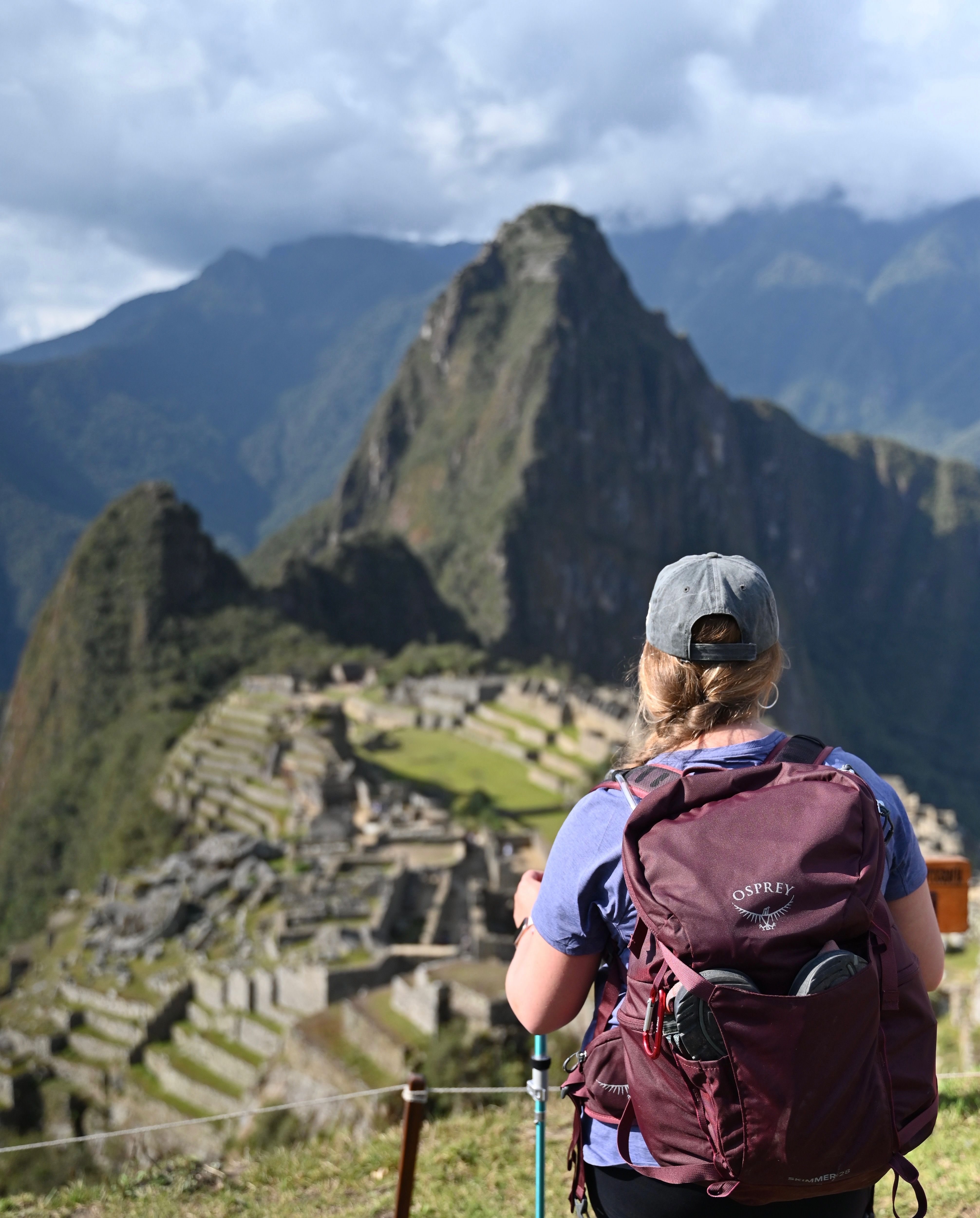 Reaching Machu Picchu after two days on the Incan Trail