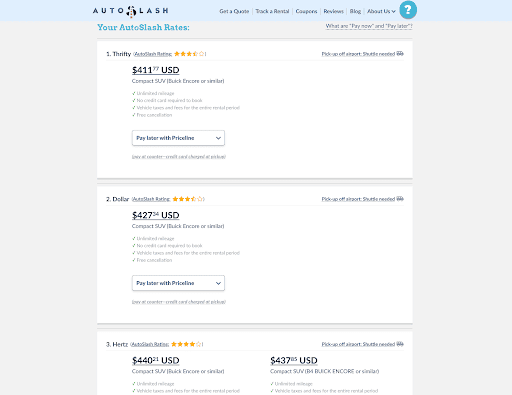 autoslash booking confirmation